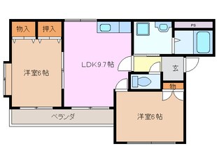 グリーンフィールド　Ａ棟の物件間取画像